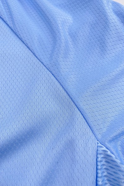 Mass Custom Short Sleeve Cycling Shirt Design Sky Blue Moisture Wicking Road Cycling Shirt Cycling Shirt Center SKCSCP011 detail view-1